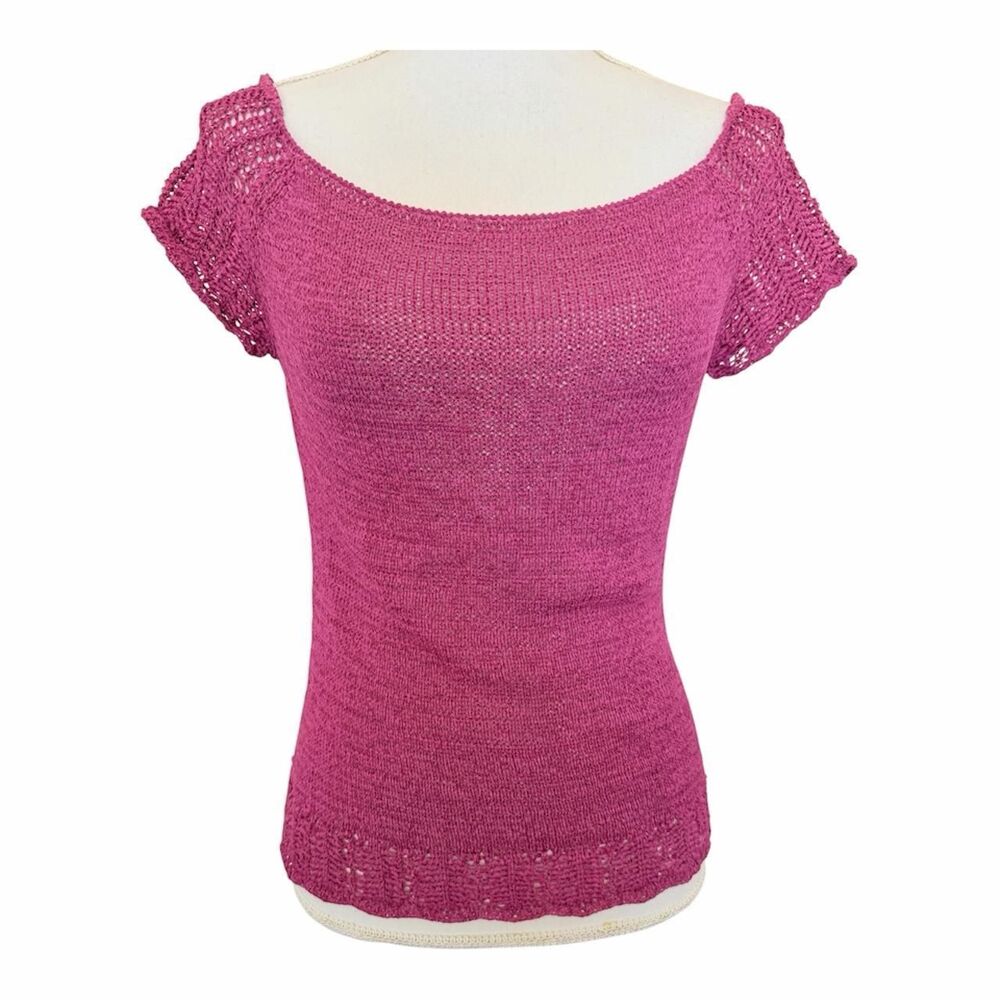 Laundry by Shelli Segal Pink Knit Top Size L